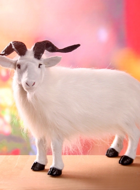 仿真山羊摆件动物模型场景小羊羔