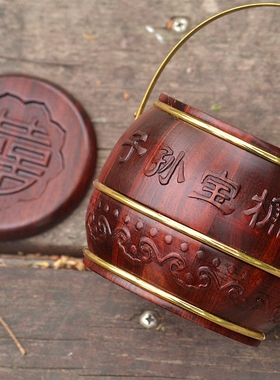 马桶三七件套之一结婚庆红酸枝