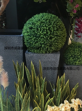 湖森简约方砂岩绿植花器尺寸定制