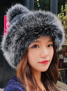 帽子女冬天韩版潮时尚加厚针织