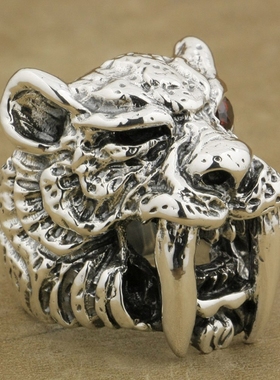 霸气风925银生肖戒指