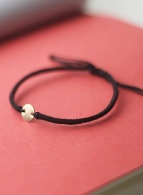 原创手工编织镀金极简手绳