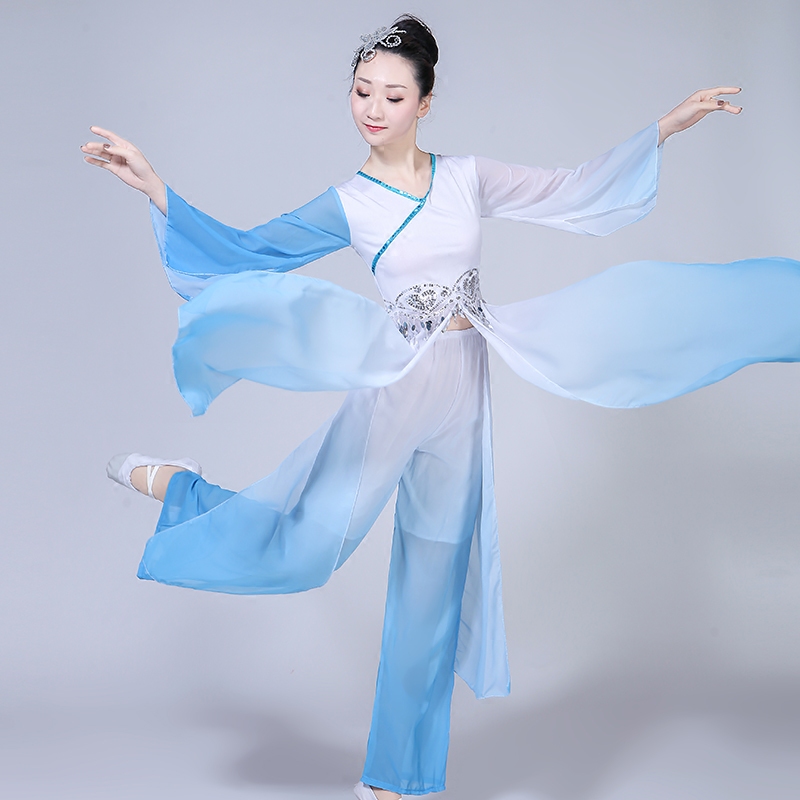 水袖古典舞女成人飘逸新款舞蹈服 卡妆妮民族服装/舞台装