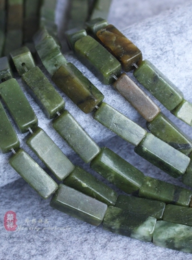 diy天然深绿色橄榄散珠