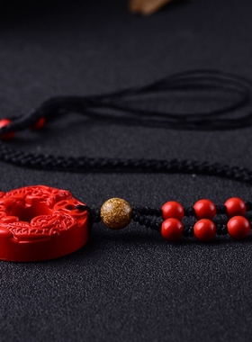 台湾原色双貔貅平安扣吊坠送证书