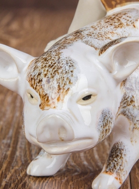 石湾公仔陶瓷人物雕塑骑猪童趣