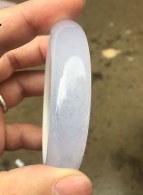 天然带证书冰种白色A级玉石手镯