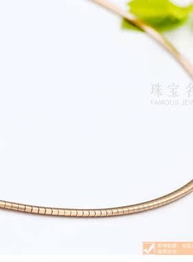925纯银镀玫瑰金女18K黄金项链