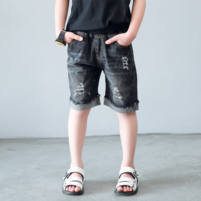 儿童裤子男夏装2018新款韩版潮中大童短裤子