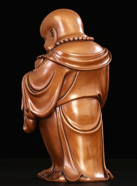 纯紫铜恭喜家居饰品弥勒佛像