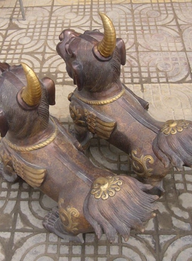 独角兽仿古貔貅工艺品风水铜器