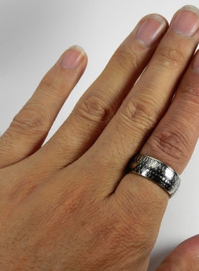 手工美国银币韩版霸气风饰品尾戒