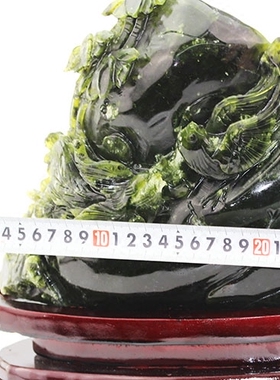 喜上眉梢绿色招财办公室风水摆件