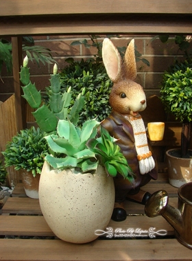 田园风森林系复古做旧婚礼摆件