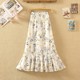 New chiffon floral skirt fishtail sweet