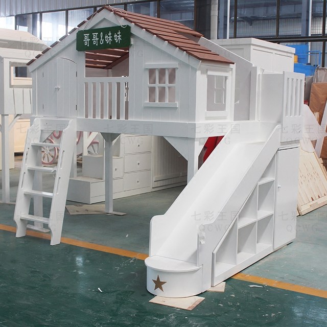 Creative bunk bed double height tree house children's furniture