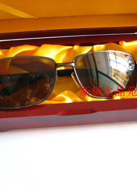 茶色个性风前卫明目高档水晶眼镜