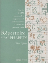 French cross embroidered drawings-mango Repertoire des alphabets letters album 197p