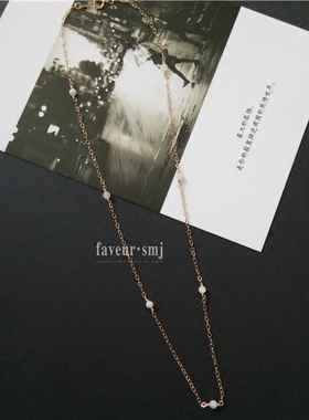 mini美国包金天然深海白蝶贝项链