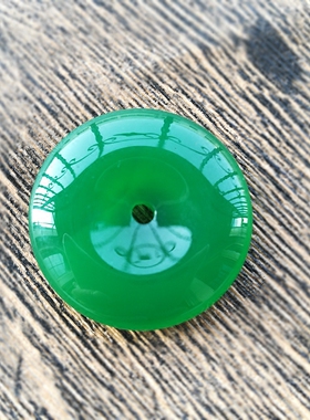 天然冰种绿玉髓平安扣男女款玉佩