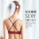 Beauty Back Cross Quần lót Quần lót Cô gái Sexy Half Cup Halter Bra Set Dày lên Tập hợp Ngực nhỏ Áo ngực Mùa hè - Bộ đồ lót