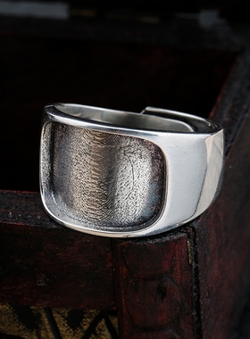 女王风琥珀蜜蜡绿松石戒指空托