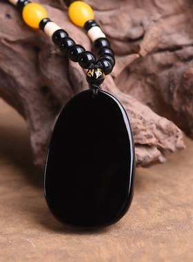 黑曜石吊坠虚空臧十二生肖项链
