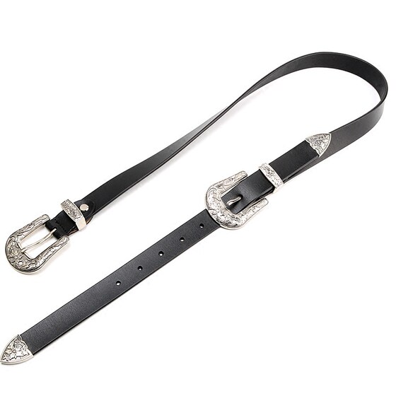 Double-headed simple student retro art with coat belt