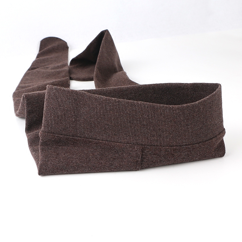 春秋细竖条纹奶咖色外穿焦糖打底袜 rosirollan服饰打底裤