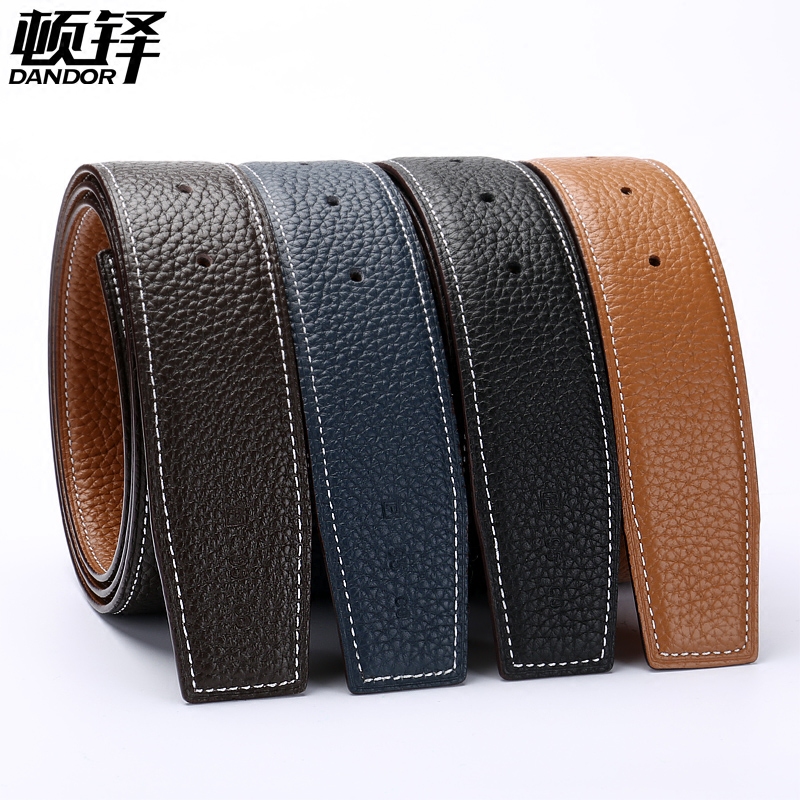 双面头层牛皮不带头皮带男真皮带条无头皮带针扣腰带扣平滑扣裤带,淘宝优惠券,粉丝福利购,淘宝优惠卷