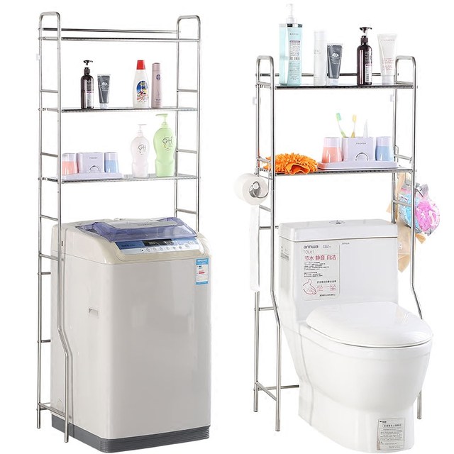 Bathroom bathroom storage rack stainless steel toilet rack
