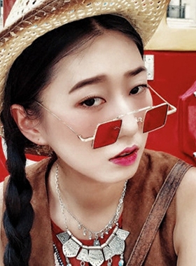 网红明星同款四方形个性酷炫墨镜