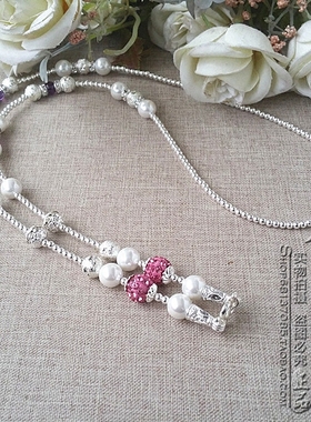 人造珍珠银色其他款式毛衣项链