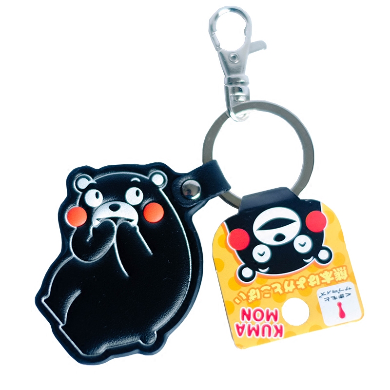 现货 日本正品 熊本熊 kumamon 钥匙圈 PU皮革钥匙扣 通贩款挂件 - 图3