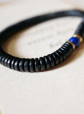 天然黑檀木情人节礼物文艺风手链