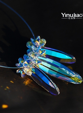 纯银饰品水滴花朵吊坠锁骨链