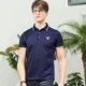 Chạy sói nam áo polo ngắn tay nam mùa hè mới rắn màu lỏng lẻo ve áo trẻ trung giản dị Paul quần áo thủy triều - Polo áo sơ mi polo Polo