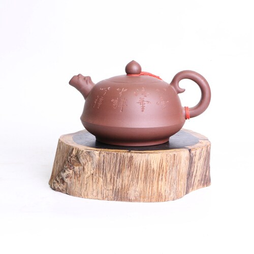 黑檀木雕紫光檀木料原木树根随形底座红木摆件实木茶壶托杯垫特价 - 图3