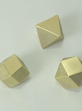 多面体纸镇金色黑色复古高档