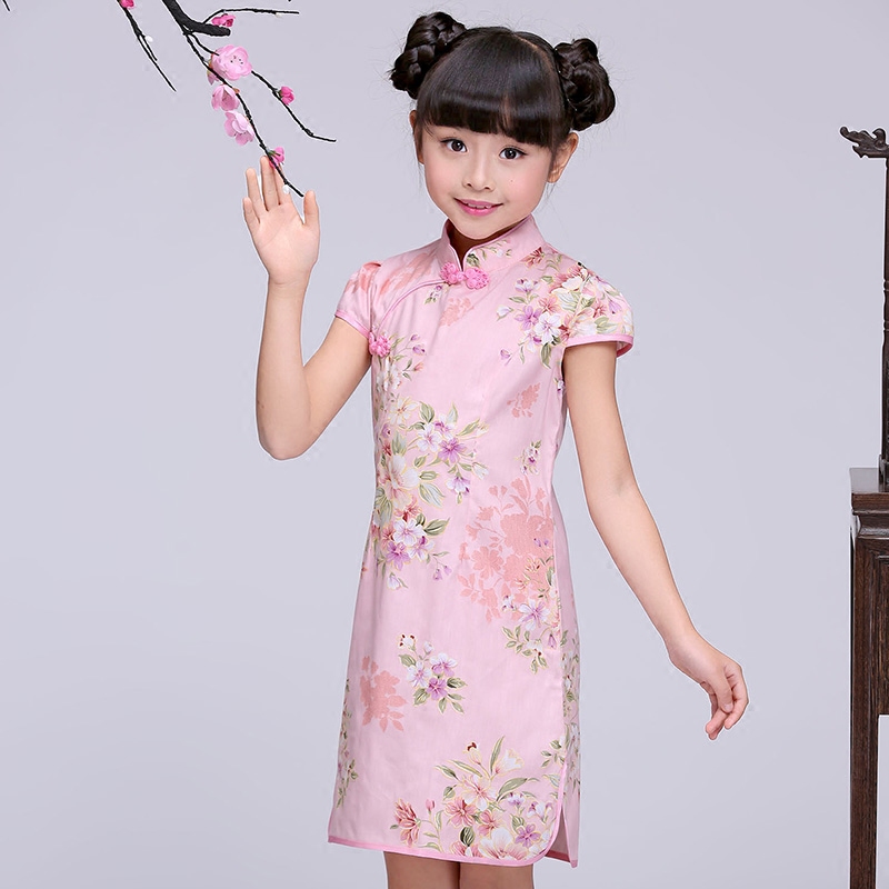儿童女童旗袍2018新款连衣裙子夏装女小女孩