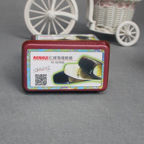 仁辉 炫丽新品加厚海绵擦皮鞋无色鞋蜡刷子 皮衣保养护理鞋油 - 图1