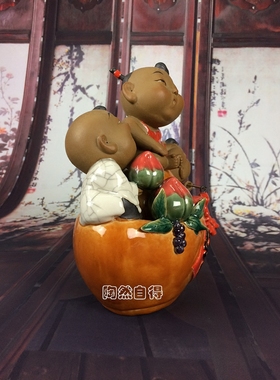 吉祥三宝石湾公仔添丁结婚礼品