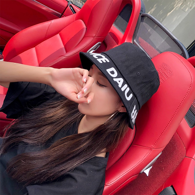 唐冠旗舰店渔夫帽女夏韩版百搭时尚日系纯色可爱学生盆帽子女夏天防晒遮阳帽2