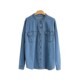 C27 Korean women's new 2026 simple pocket spring autumn summer women's long-sleeved denim style loose shirts sun protection inner wear