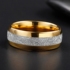 Ring male personality tungsten gold inlaid with gypsophila silver foil Japanese and Korean tungsten steel men's ring domineering ins tide brand single