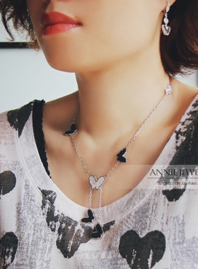AnnieJewelry蝴蝶造型项链耳环