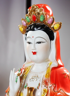 玉瓷有求必应观世音菩萨供奉佛像