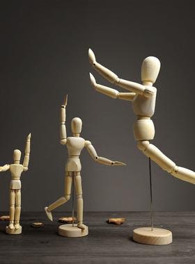 欧璟美木头关节动漫画风速写模型