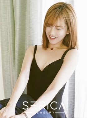 原创设计风韩国红唇学生锁骨链