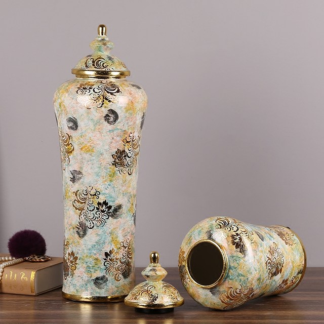 American country style ceramic storage vase storage jar